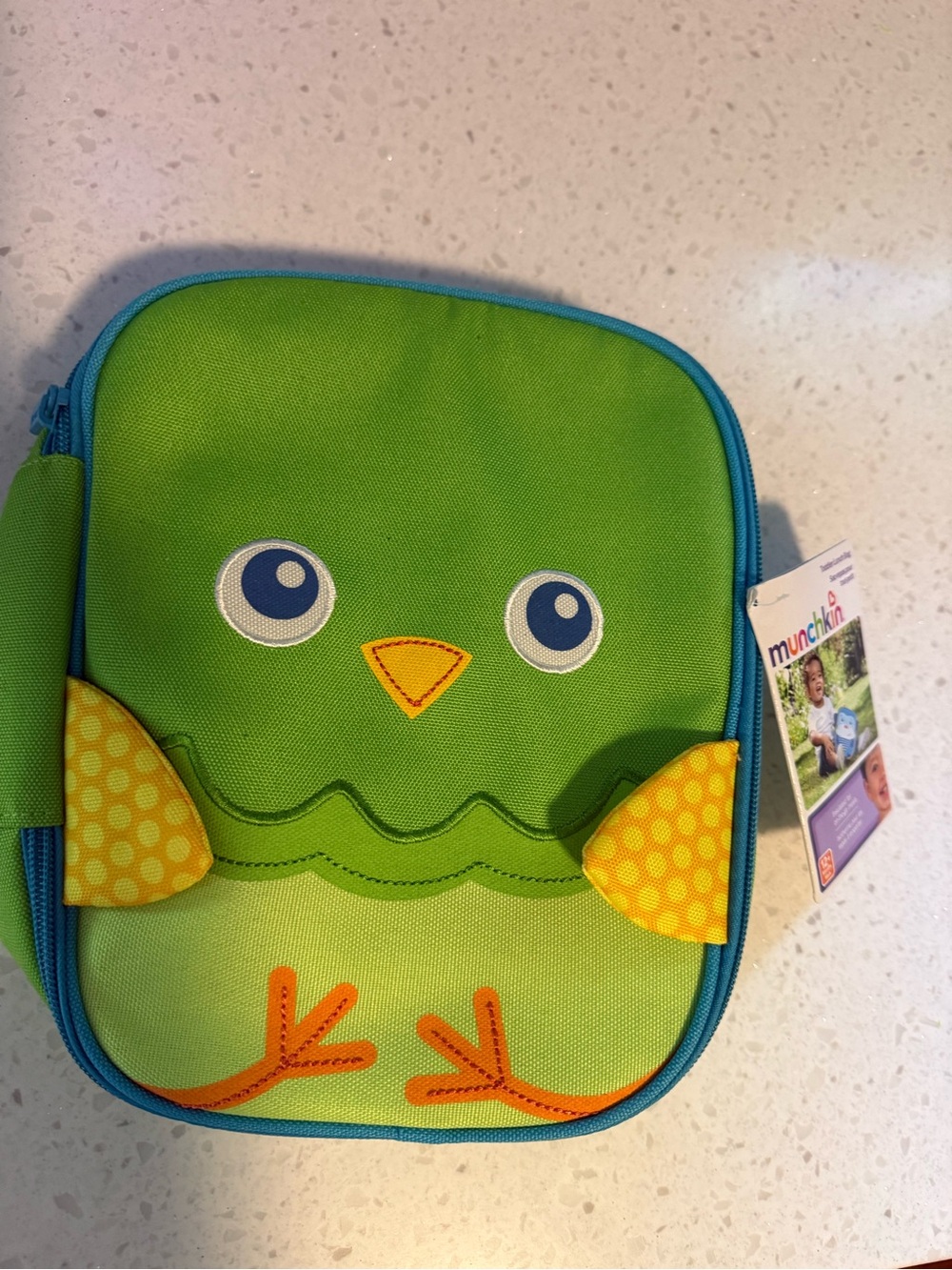 NWT Munchkin Lime Green & Blue Chick Insulated lunch bag